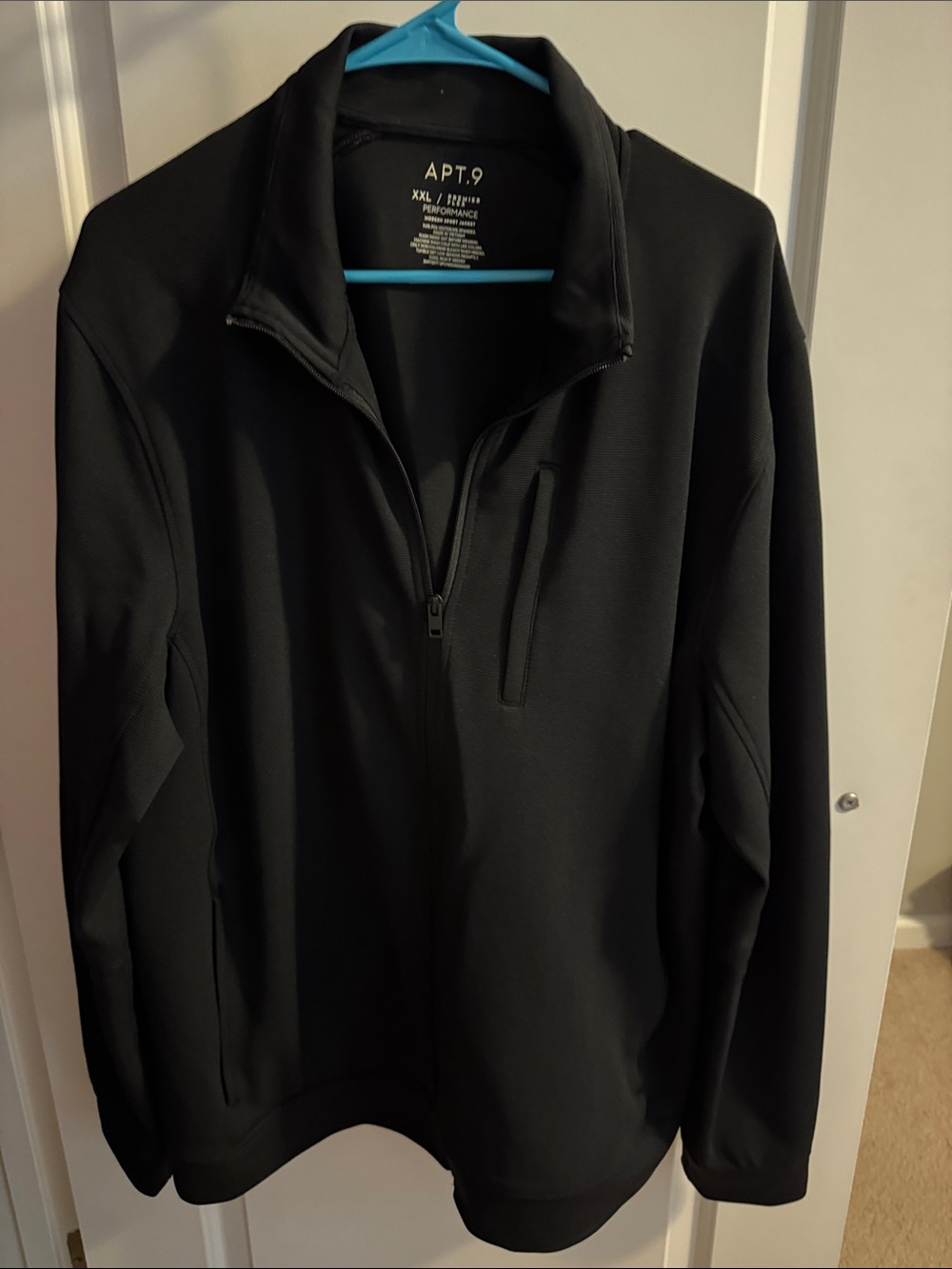 Apt. 9 Black Men's Performance Half-Zip Pullover Jacket